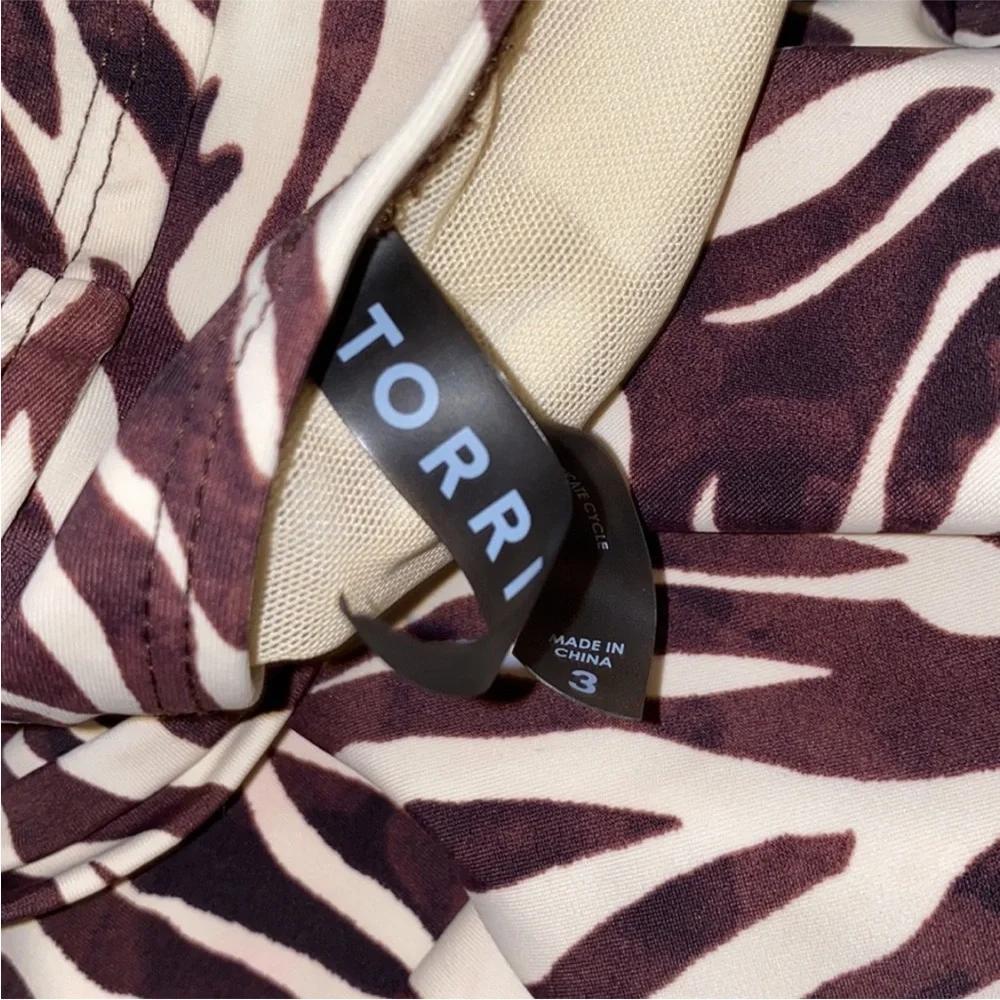 Torrid zebra print peekaboo swimsuit
